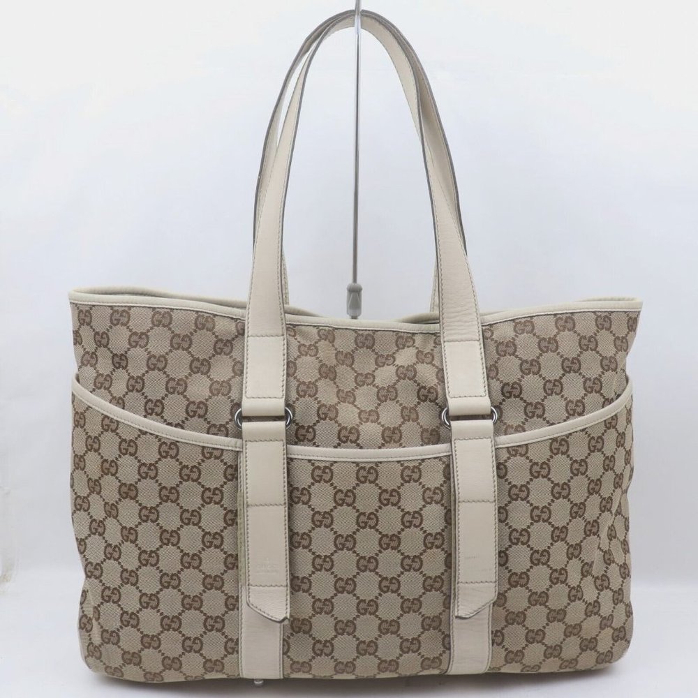 Gucci Tote Bag Brown Canvas - Picture 2 of 13